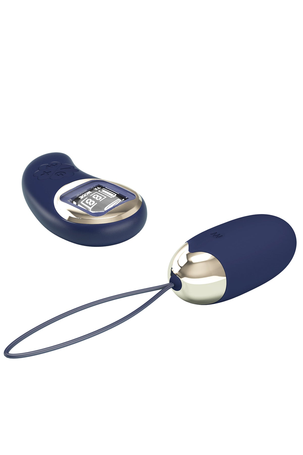 Pretty Love Mina — Œuf vibrant bleu avec télécommande – vue 4 | Peau de Satin