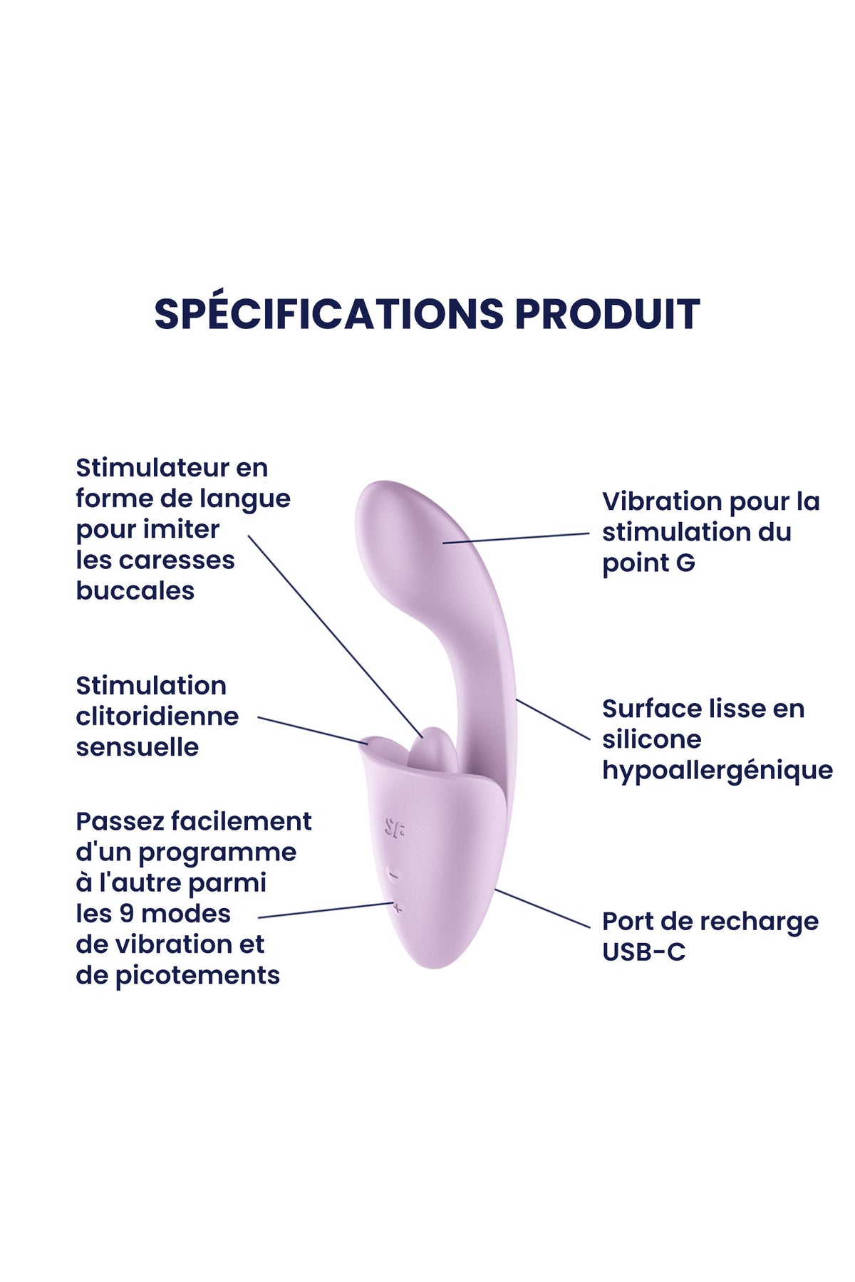 Satisfyer Tongue Expert - Vibromasseur rabbit avec langue