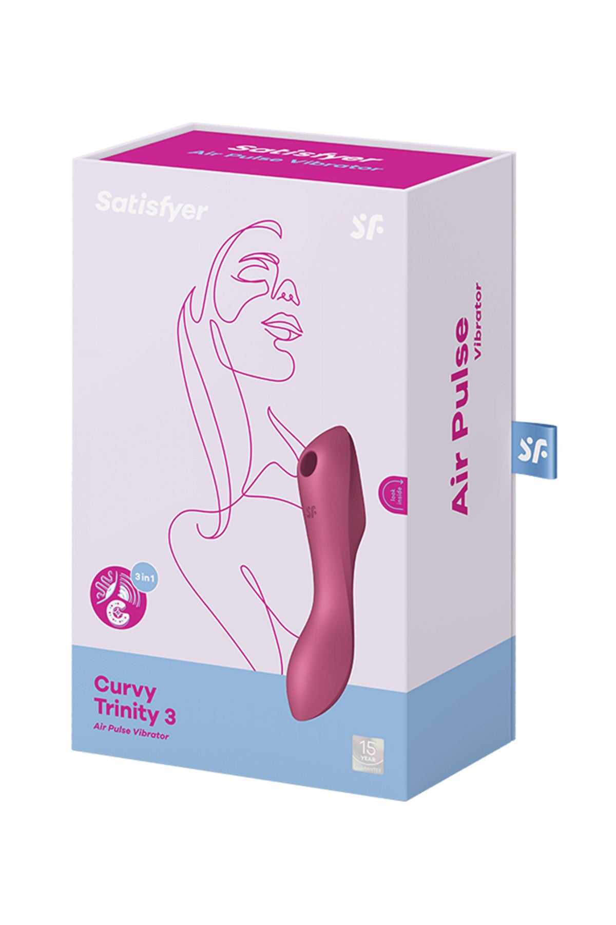 Satisfyer Curvy Trinity 3 — Stimulateur clitoridien air pulsé et vibromasseur