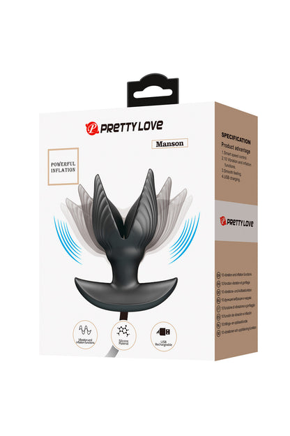 Pretty Love Manson — Plug anal gonflable et vibrant