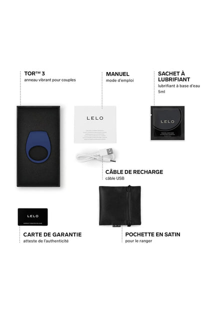 LELO Tor 3 — Anneau vibrant connecté bleu