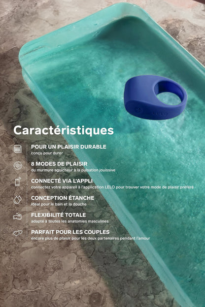 LELO Tor 3 — Anneau vibrant connecté bleu