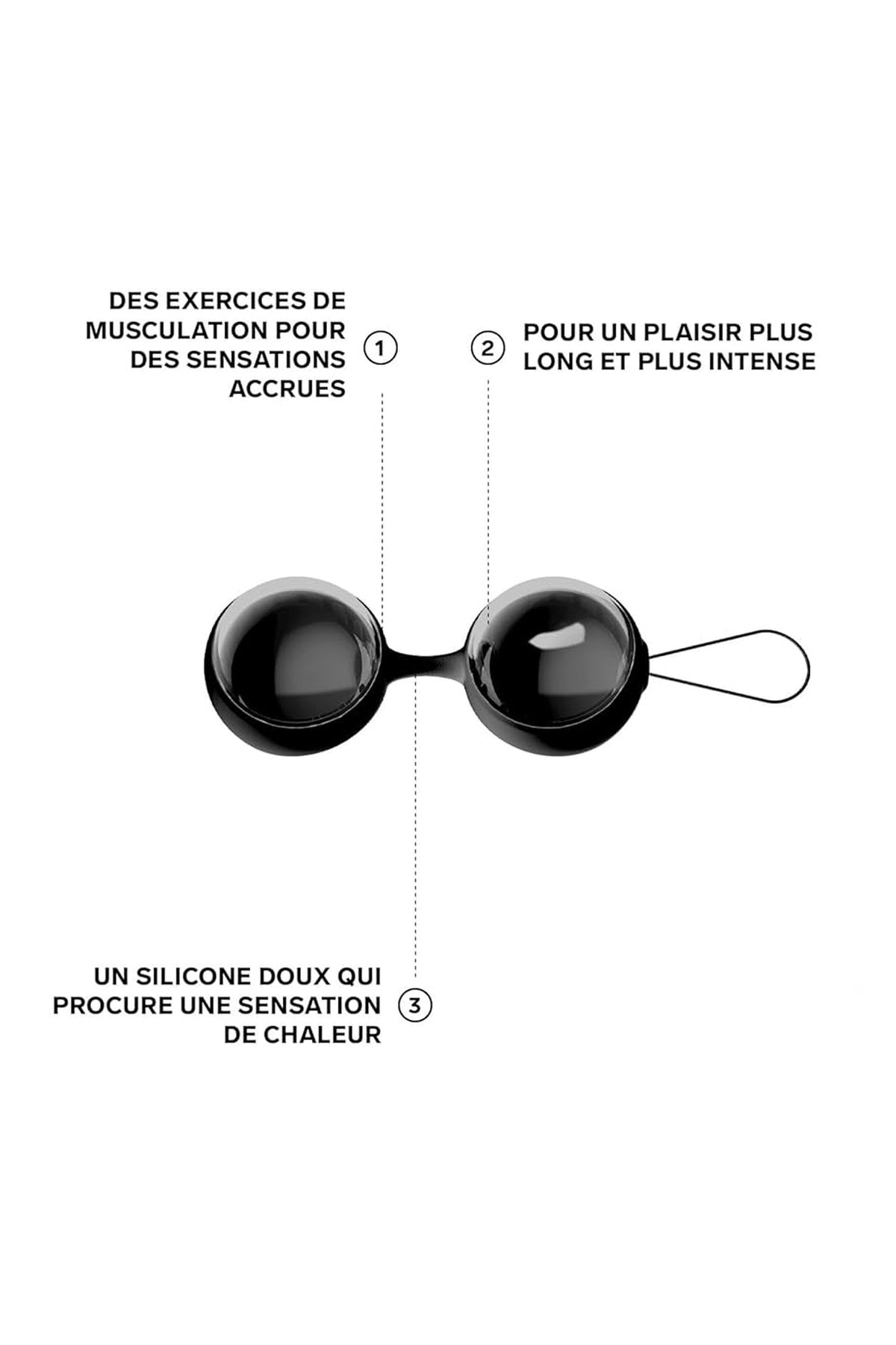 LELO Beads — Boules de Geisha noires – vue 4 | Peau de Satin