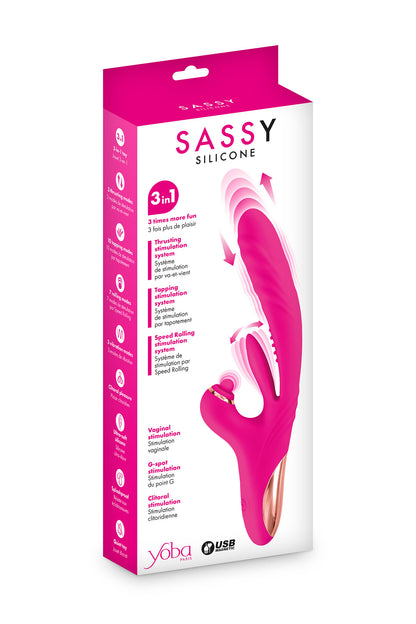 Yoba Sassy — Vibromasseur rabbit 3-en-1
