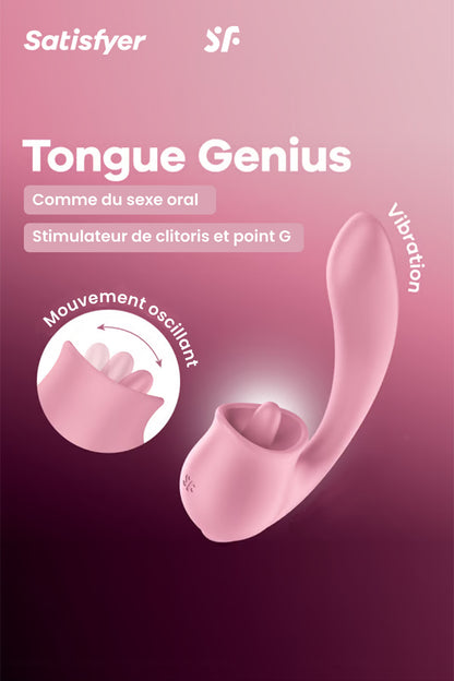 Satisfyer Tongue Genius - Rabbit avec langue vibrante