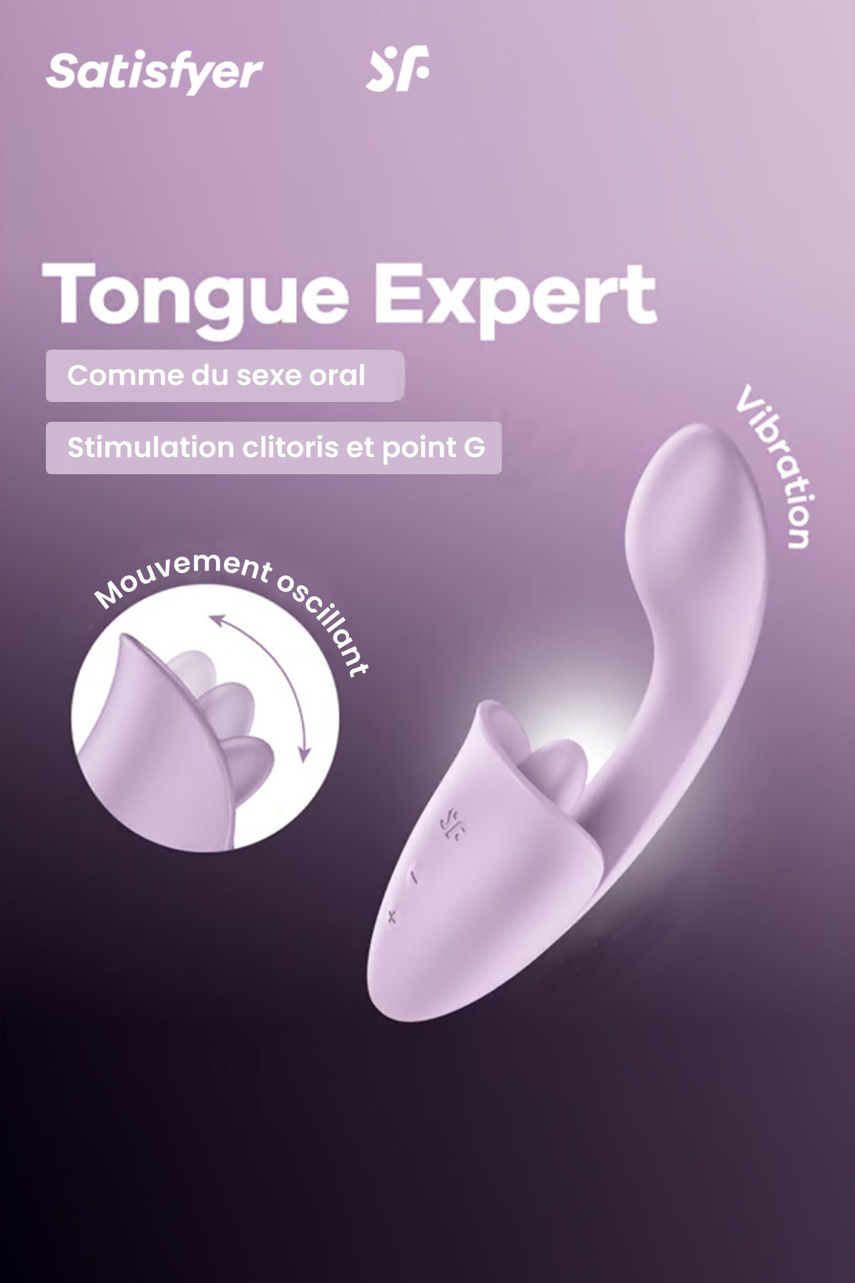 Satisfyer Tongue Expert - Vibromasseur rabbit avec langue