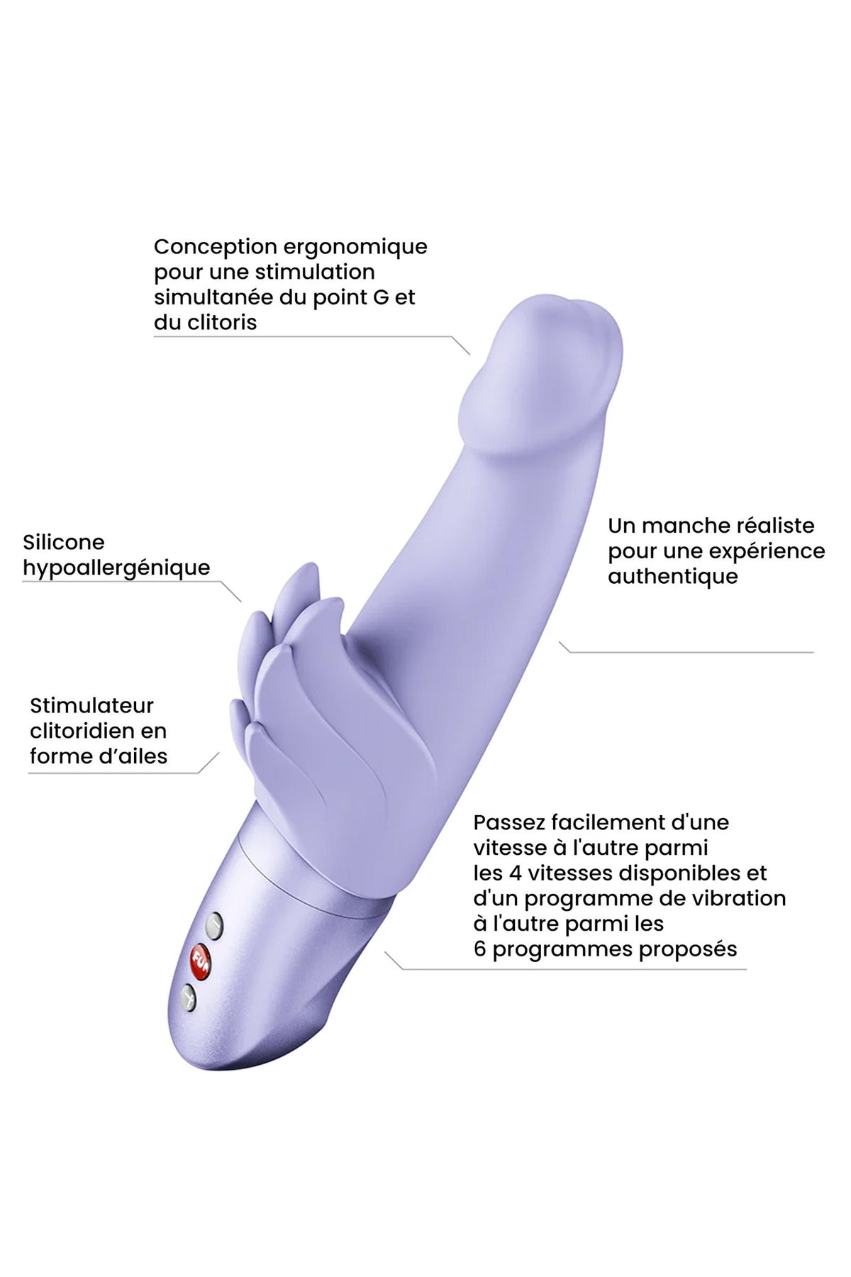 Wicked Angel - Vibromasseur ange piles + charge – vue 4 | Peau de Satin