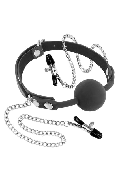 Bâillon pinces a tétons – Fetish Tentation