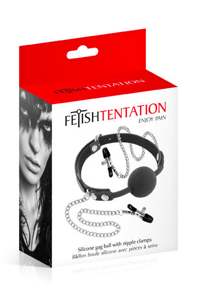 Bâillon pinces a tétons – Fetish Tentation