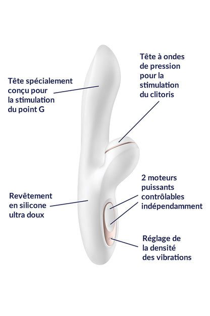 Satisfyer Pro + G-Spot — Vibromasseur rabbit à air pulsé
