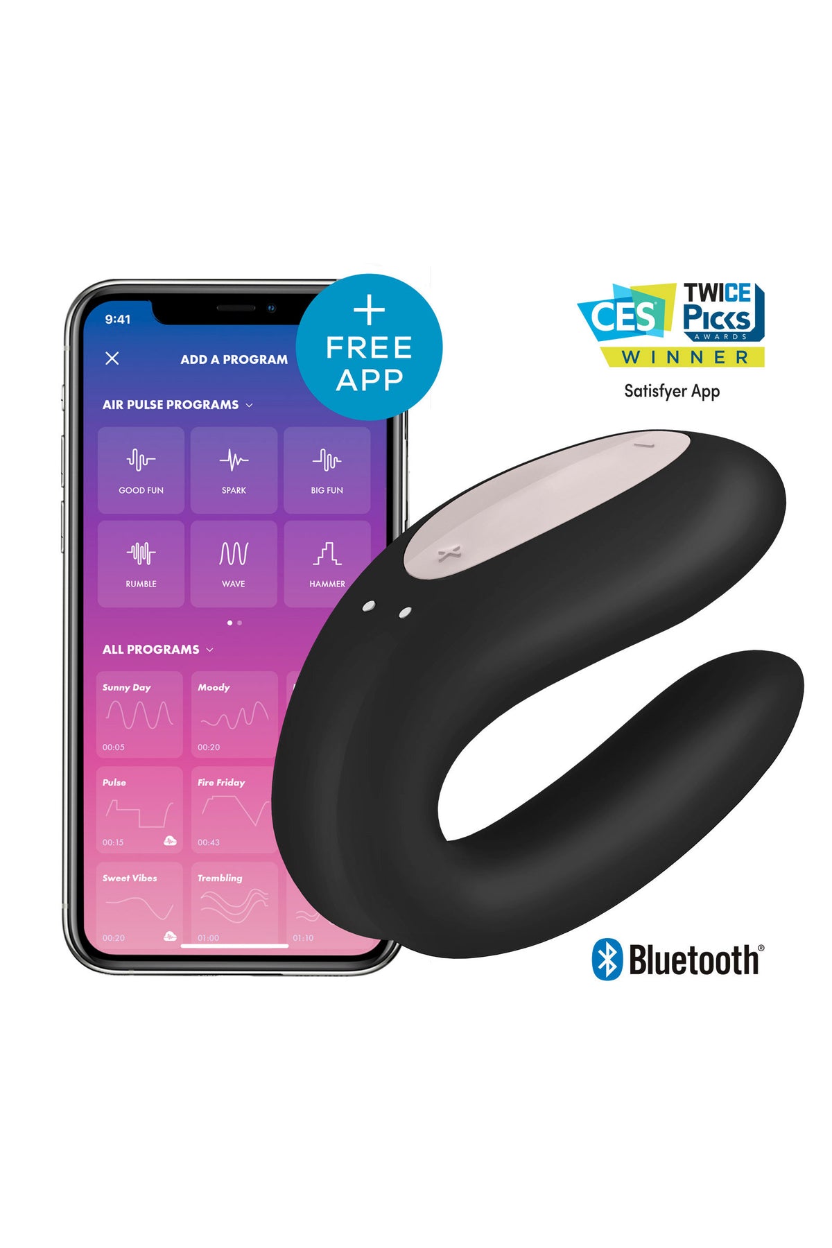 Satisfyer Double Joy — Vibromasseur connecté pour couple